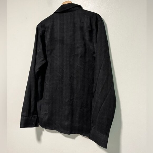 Nicce London Black Button-Up Shirt - Size M, Textured Stripes - Picture 9 of 12